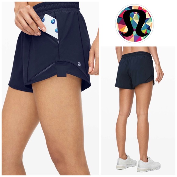 Lululemon Hotty Hot Short II *Long 4" in True Navy